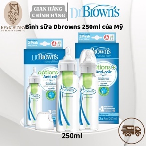 Bình sữa cổ hẹp Dr Brown's Options - 250ml