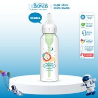Bình sữa cổ hẹp Dr.Brown's Deco nhựa PP Option Plus 250ml- 81105