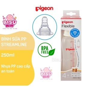 Bình sữa cổ hẹp PP Streamline Pigeon màu hồng - 250ml