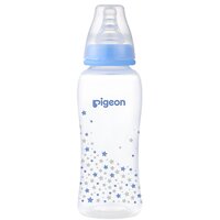 Bình sữa cổ hẹp PP Streamline hình ngôi sao hồng/xanh Pigeon 250ml (M)