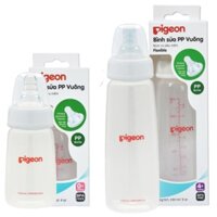 Bình sữa cổ hẹp PP vuông Pigeon 120ml/240ml