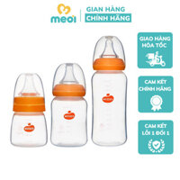 Bình sữa cổ hẹp PP Wesser 60ml/140ml/250ml, Bình sữa cho bé nhựa PP màu trắng - Mẹ Ơi