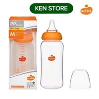 Bình sữa cổ hẹp tặng kèm van chống sặc 250ml PP Wesser KEN STORE