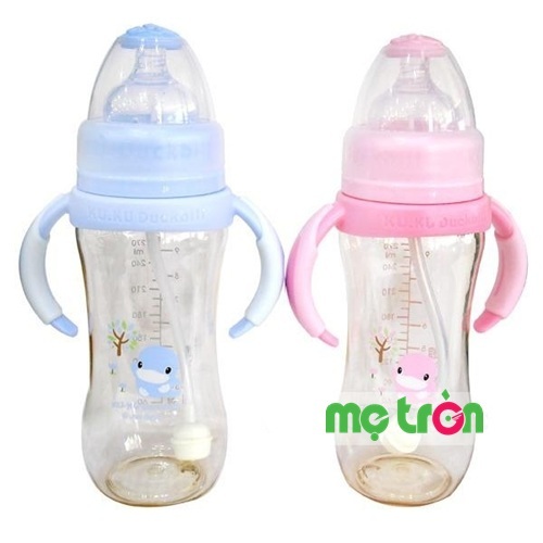 Bình sữa cổ rộng có tay cầm nhựa Pes Ku Ku Ku5838 - 280ml