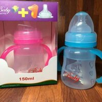 Bình sữa cổ rộng đa năng 2 in 1 có tay cầm Babylove 150ml
