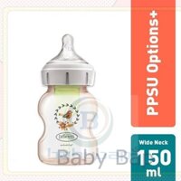 Bình sữa cổ rộng Dr.Brown's nhựa PPSU Option Plus 100% 150ml và 270ml
