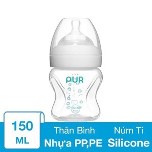 Bình sữa cổ rộng Milk Safe Pur PUR9811 - 150ml