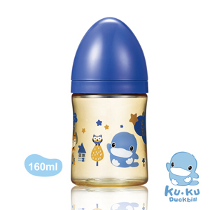 Bình sữa cổ rộng nhựa PPSU Kuku KU5856 - 160ml