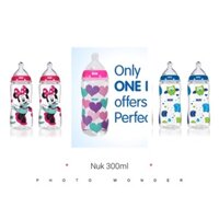 bình sữa cổ rộng Nuk 300ml ( 4 mẫu )