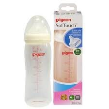 Bình sữa cổ rộng nhựa PP Pigeon 160ml
