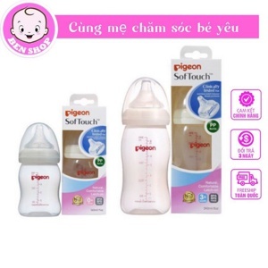 Bình sữa cổ rộng nhựa PP Pigeon 160ml