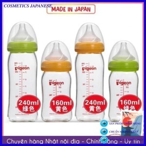 Bình sữa cổ rộng nhựa PP Pigeon 160ml