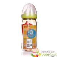 Bình sữa cổ rộng Pigeon Nhật 240ml nắp xanh
