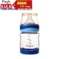 Bình Sữa Cổ Rộng PPSU Kidsme 120ml - Màu Xanh Biển