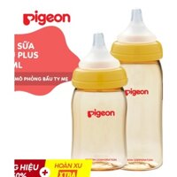 Bình sữa cổ rộng PPSU Plus Pigeon 160ml/ 240ml