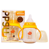 Bình sữa cổ rộng PPSU Wesser 180ml - 260ml