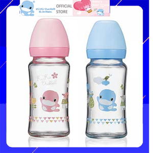 Bình sữa cổ rộng thủy tinh Kuku KU5865 - 240ml