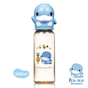 Bình sữa cổ thường nhựa PPSU Kuku KU5860 - 240ml