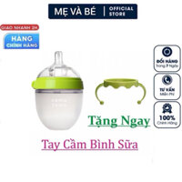 Bình sữa comotomo mỹ 150ml màu xanh theo bình là núm 1 tia cho bé 0-3 tháng