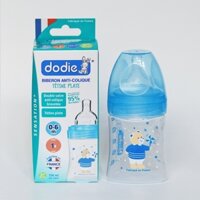 Bình sữa Dodie núm dẹt 150ml hình gấu xanh