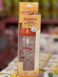 BÌNH SỮA DOLPHIN CỔ RỘNG PP 240ML