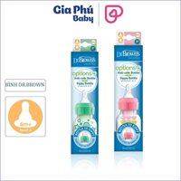 Bình sữa Dr.Brown's cổ hẹp 250ml nhựa pp options plus chuyển đổi 2 giai đoạn Hàng chính hãng