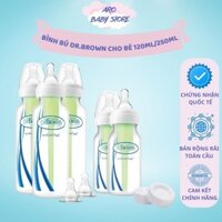 Bình sữa Dr.Brown's cổ hẹp 120ml, 250ml options Plus