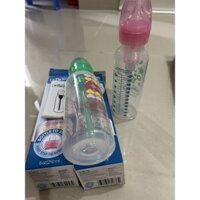 Bình sữa Dr.Brown's cổ hẹp 250ml chuyển đổi 2 giai đoạn màu xạnh/hồng 250ml núm số 3