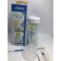 Bình sữa Dr.Brown's cổ rộng options PLUS 150ml và 270ml - Made in USA