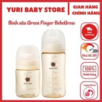 Bình sữa Green Finger Bebe Grow Hàn Quốc núm ti mềm mại 2 van thoát khí