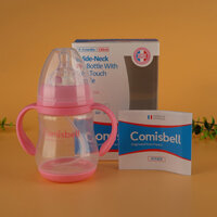 Bình sữa hãng Comisbell, van chống sặc, tay cầm 180ml, 240ml