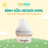 Bình sữa Hegen 60ml cho bé từ 0-1 tháng tuổi hỗ trợ giảm đầy hơi, ứ sữa