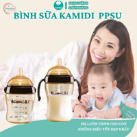 Bình sữa KAMIDI cao cấp kết hợp núm silicon mềm mại mô phỏng đầu ti mẹ