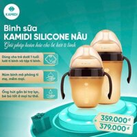 Bình sữa Kamidi có tay cầm, ống trợ ti chống sặc cho bé dung tích 150ml/250ml, 210ml/300ml