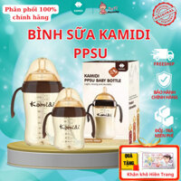 Bình Sữa Kamidi PPSU Chính Hãng, Núm Ti Mềm Chống Sặc, Chống Tràn 210ml và 300ml