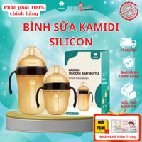 Bình Sữa Kamidi Silicon Chính Hãng Núm Ti Silicon Mềm Chống Sặc Chống Tràn 150ML và 250ML