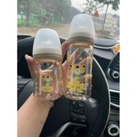 Bình sữa kichi con hổ cổ rộng cảm biến nhiệt ppsu cao cấp 170ml/270ml