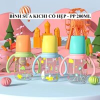 Bình Sữa Kichilachi Cổ Hẹp Có Tay Cầm – PP 200ml