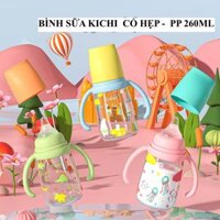 Bình Sữa Kichilachi Cổ Hẹp Có Tay Cầm – PP 260ml