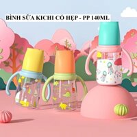 Bình Sữa Kichilachi Cổ Hẹp Có Tay Cầm – PP 140ml