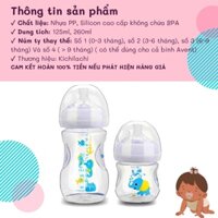 bình sữa Kichilachi cổ rộng 125ml/260ml