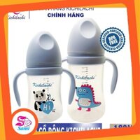 Bình Sữa Kichilachi Cổ Rộng PP, Núm Vú Silicone Siêu Mềm, Chống Sặc Và chống Đầy Hơi Cho Bé 180ml/240ML