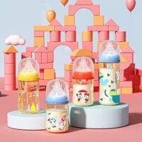 bình sữa kichilachi PPSU cổ rộng thế hệ 3, núm ti silicon siêu mềm, 3 dung tích