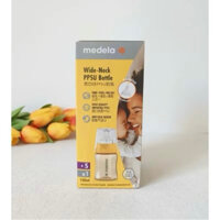 Bình sữa Medela cổ rộng nhựa PPSU hoặc thuỷ tinh kèm núm ti, dung tích 150ml/ 250ml