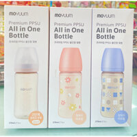 Bình Sữa Moyuum Hàn Quốc Núm ti Silicol siêu mềm Dung tích 270ml