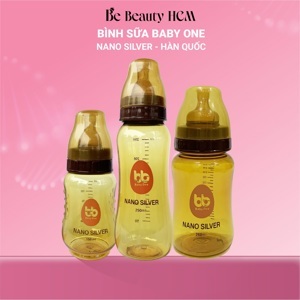 Bình sữa cổ hẹp Nano Silver Baby One 150ml