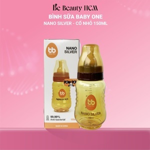 Bình sữa cổ hẹp Nano Silver Baby One 150ml