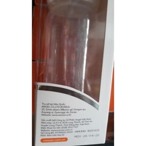 Bình sữa Nano Silver Wesser 250ml cổ nhỏ