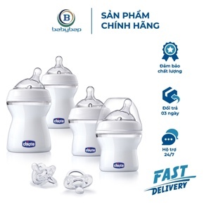 Bình sữa Natural Feeling 6M+ Chicco chảy nhanh 330ml