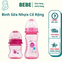 Bình sữa nhựa cổ rộng cho bé BebeConfort Evidence an toàn 140ml & 270ml
